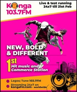 KongaFM 103.7, a hit music and commerce station, launches with free ads for businesses