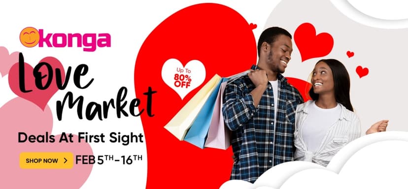 Konga celebrates love with unbeatable Valentine’s discounts, moves to help customers share love and save money this Valentine’s season