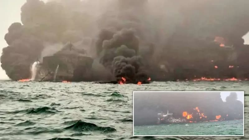 More than 30 injured when oil tanker, cargo ship collide off English coast