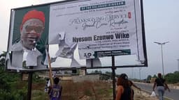 Rivers crisis: Angry protesters destroy Wike’s billboards