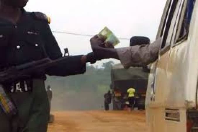 The alleged police extortion from citizen travelling out