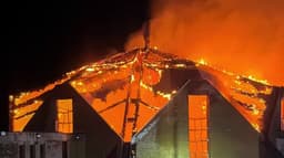 Large overnight fire destroys church