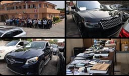 EFCC launches mass arrest of suspected internet fraudsters in Lagos; detains 120, seizes luxury cars