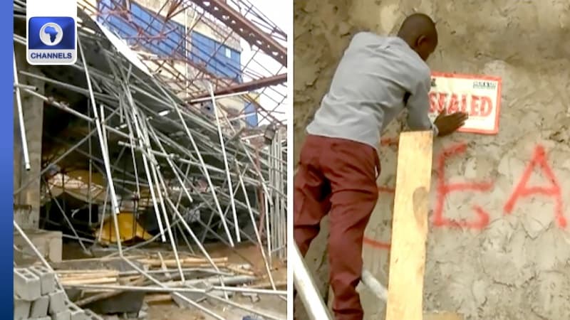 Oyo seals off collapsed building under construction