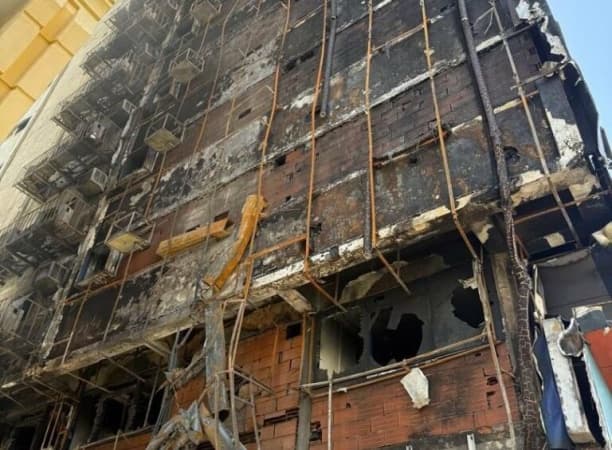 Fire guts hotel accommodating 480 Nigerian pilgrims