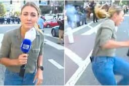Australian reporter hit by nonlethal round during live report from LA immigration protests