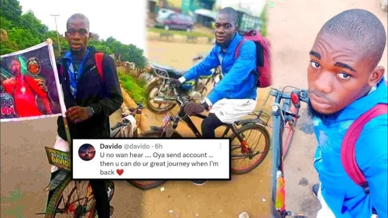 Mixed reactions as Nigerian man begins bicycle journey to U.S.