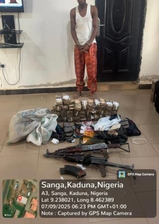 ‘Kidnapper’ arrested with N13m cash, arms along Kaduna-Jos Road