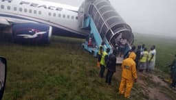 BREAKING: Air Peace aircraft veers off runway in Port Harcourt