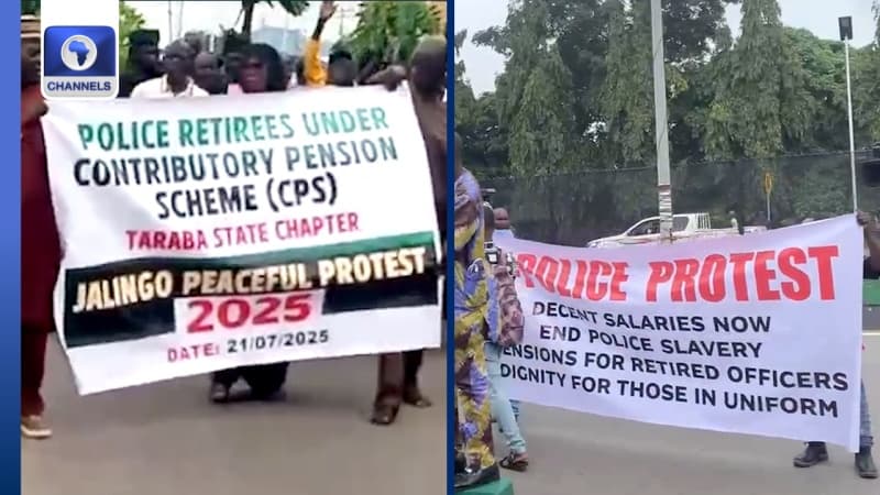 BREAKING: Retired Police Officers begin protest, table demands