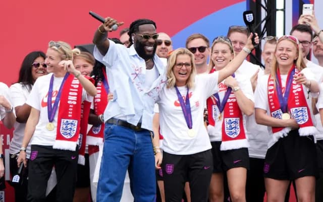 Burna Boy lights up England Lionesses? WEUROS victory party