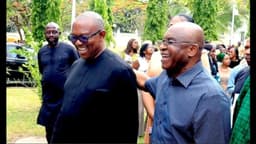David Mark, Peter Obi meet at burial of Judge who quashed Obi’s impeachment