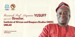UNILAG VC Appoints Research Prof. Yusuff as Director, IADS