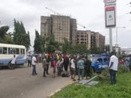 Heavy traffic as ‘blind’ protesters block Lagos airport roads