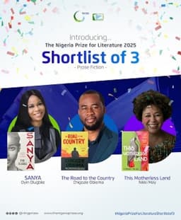 May, Obioma, Olugbile emerge as finalists of the Nigeria Prize for Literature, 2025