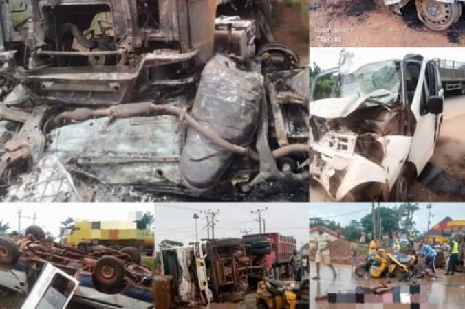 Cement trucks wipe out family in Enugu, kill several others