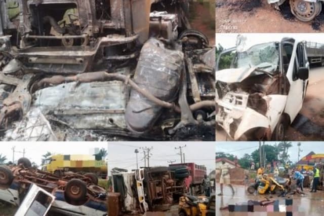 Cement trucks wipe out family in Enugu, kill several others