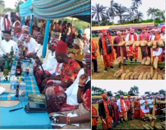 Pomp, pageantry as Iri Ji Eluama 2025 brings men and masquerades together in Abia community