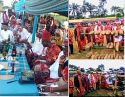 Pomp, pageantry as Iri Ji Eluama 2025 brings men and masquerades together in Abia community