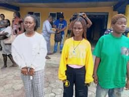 Bayelsa assault video: Police parade three varsity students, hunt accomplice