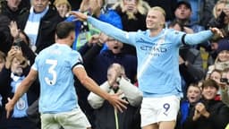 Haaland scores twice to help Man City cruise to Man Utd win