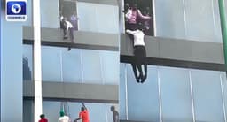 Like in a movie: Panic in Lagos as people jump from six-storey office building to escape fire