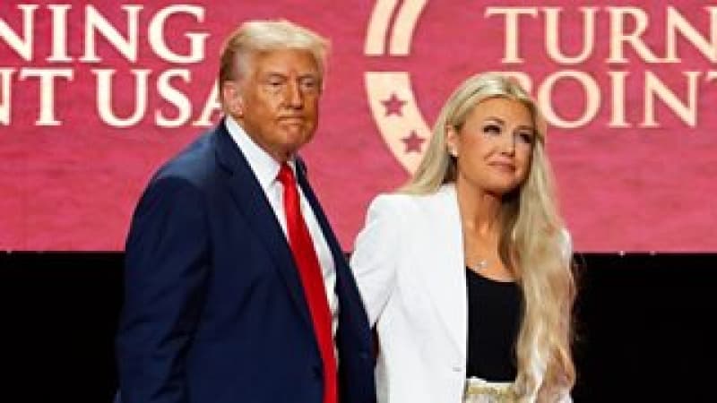 Trump hails Charlie Kirk as 'martyr' as thousands fill memorial service