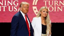 Trump hails Charlie Kirk as 'martyr' as thousands fill memorial service