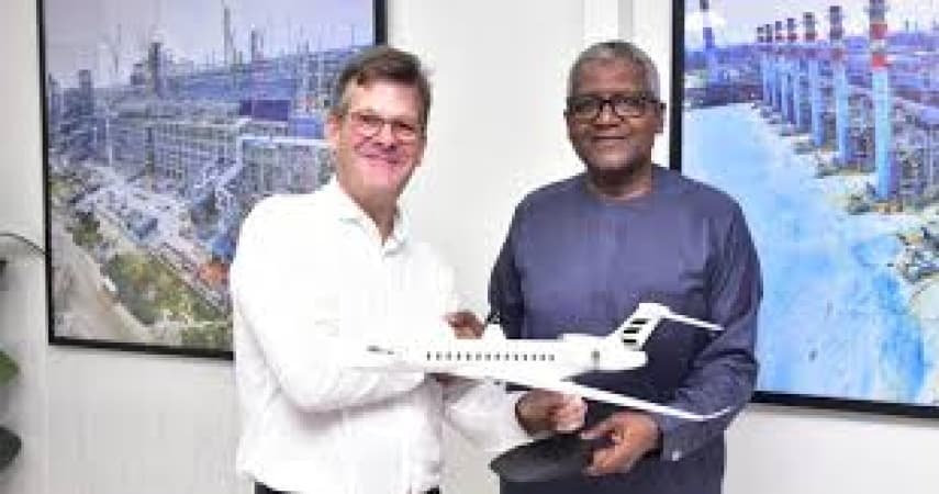 Dangote refinery earns world-class endorsement from luxury business jet manufacturer, Bombardier