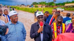 Okpebholo, Umahi inspect deplorable federal roads in Edo