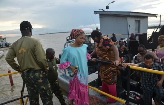 Navy reunites 17 abduction victims with families