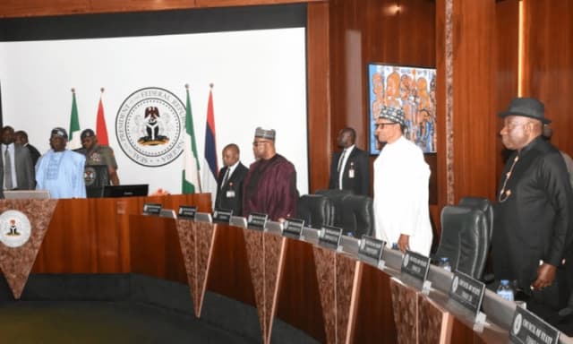 OBJ, Jonathan, Gowon absent, as Tinubu presides over Council of State meeting