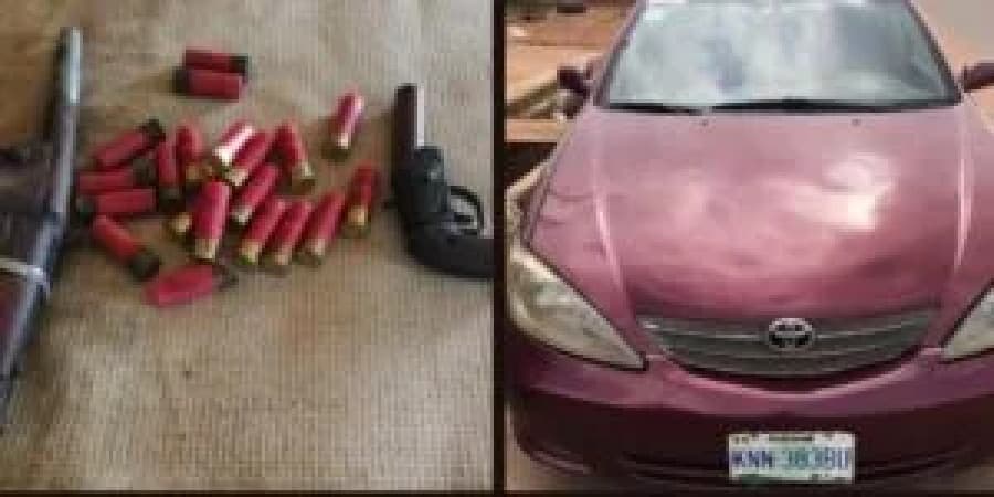 Police apprehend 6 suspected armed robbers, recover guns, stolen vehicle
