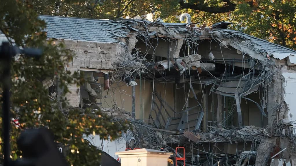 White House begins demolishing part of East Wing for Trump ballroom