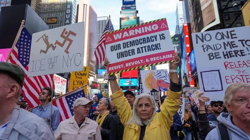 Millions join anti-Trump 'No Kings' protests across US