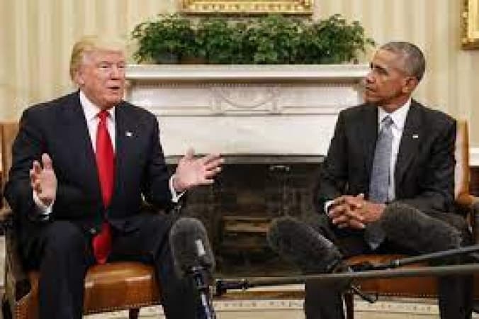 Obama draws battle-line with Trump