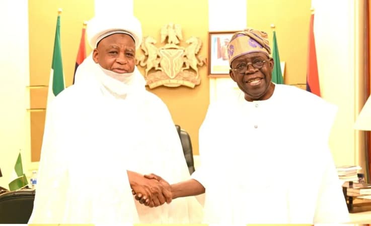 Tinubu meets Sultan, Reps Speaker at Presidential Villa