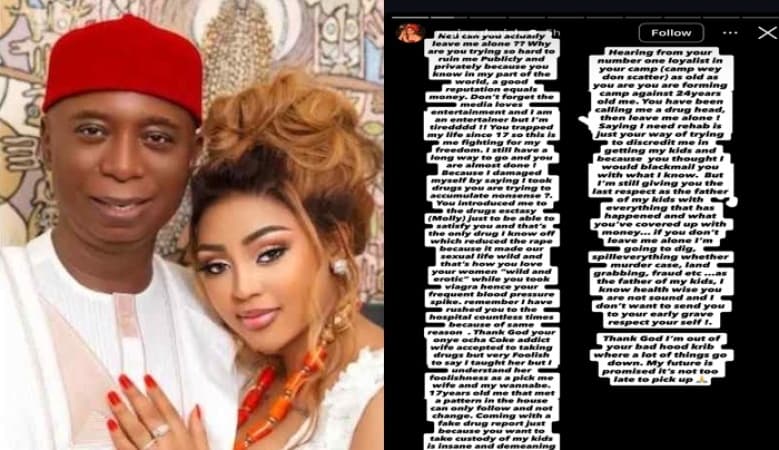 Again, Regina Daniels Accuses Ned Nwoko Of Drugging And Intimidation, Threatens To Reveal Alleged Crimes