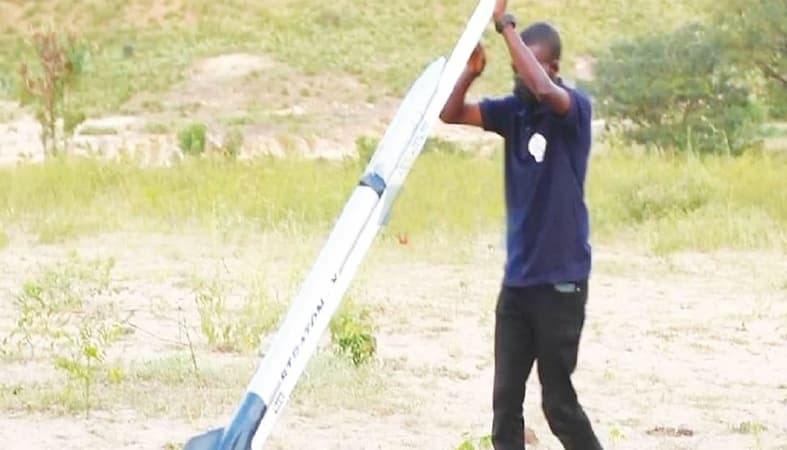 Nigerian aerospace engineer delivers self-built rocket