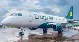 JUST IN: Enugu Air in near mishap, plane stuck as nose gear fails during landing