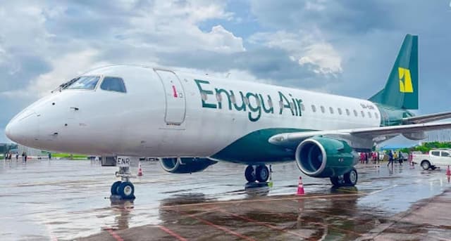 JUST IN: Enugu Air in near mishap, plane stuck as nose gear fails during landing