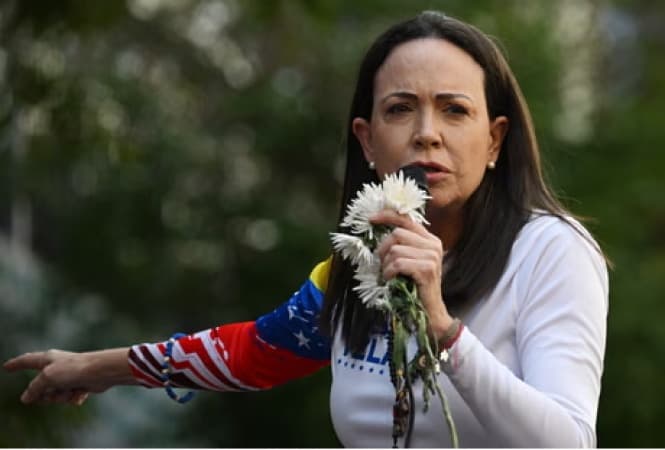 Venezuela says opposition leader will become fugitive if she collects Nobel Peace Prize