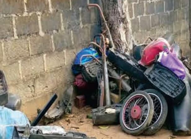 Mob sets house with over 100 suspected stolen motorcycles ablaze in Benue