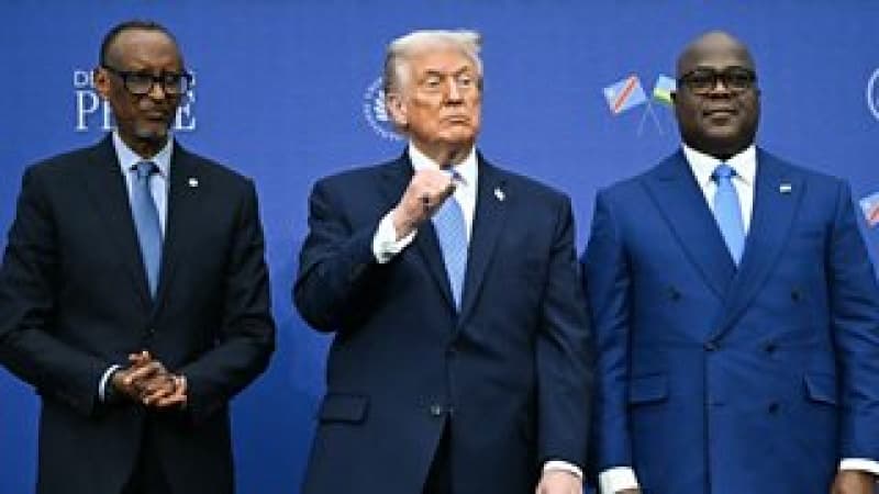 Trump hosts signing of peace deal between leaders of DR Congo and Rwanda