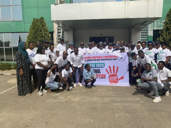 NFF Management, Staff Stage Walk  against Corruption