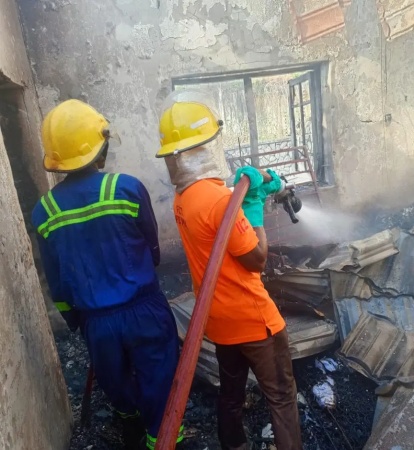 Millions lost as fire razes ex-governor’s Abuja building