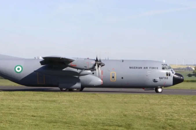 Released NAF aircraft arrives Accra from Burkina Faso, proceeding to Portugal
