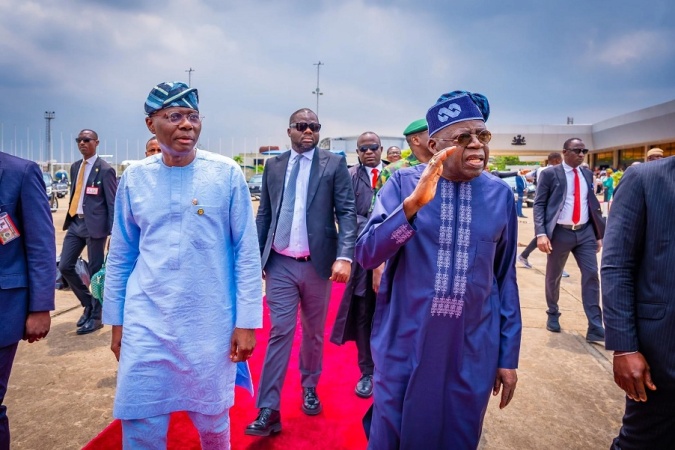 Tinubu arrives in Lagos for end-of-year festivities