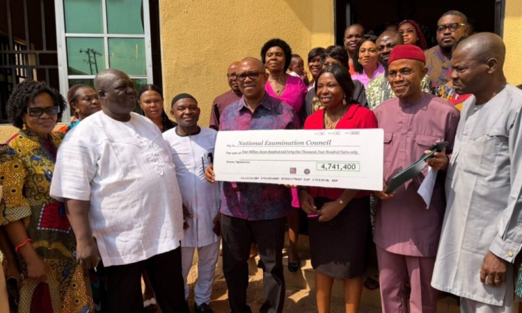 Peter Obi pays NECO exam fees for 148 inmates in Anambra, donates N15m to nursing school