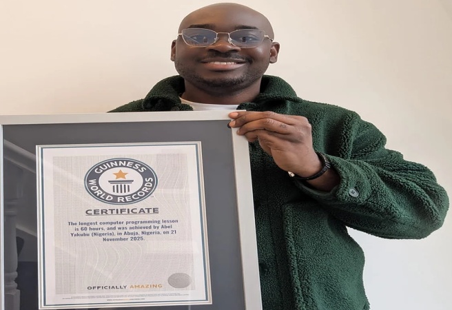 Nigerian engineer sets Guinness world coding record
